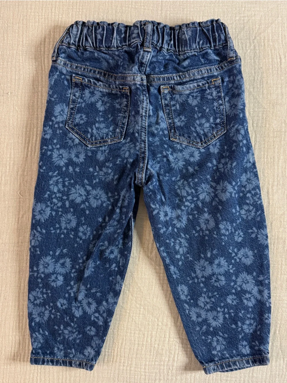 Baby Gap Toddler Barrel Jeans with Floral Washwell